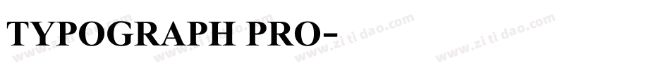 TYPOGRAPH PRO字体转换